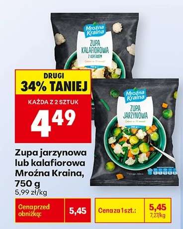 Zupa jarzynowa lub kalafiorowa Mroźna Kraina , 750 g