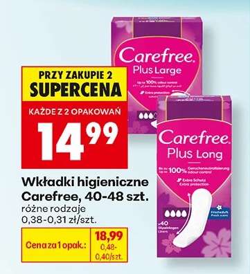 Wkładki higieniczne Carefree, 40-48 szt.