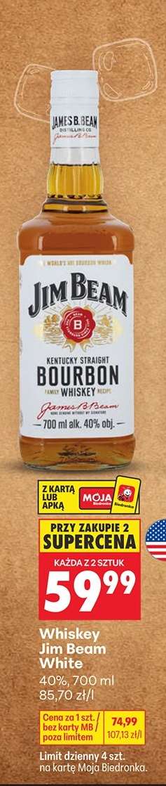 WHISKEY JIM BEAM WHITE