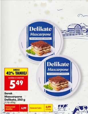 Serek Mascarpone Delikate 250 g