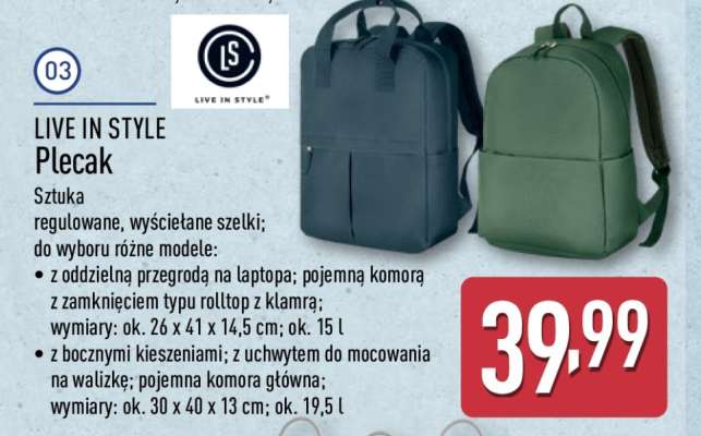 LIVE IN STYLE Plecak