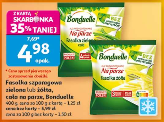 Fasolka szparagowa zielona lub żółta, cała na parze, Bonduelle