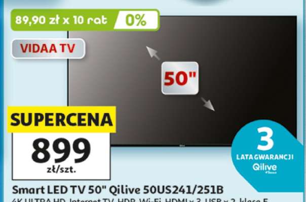 Smart LED TV 50" QiLive 50US241/251B
