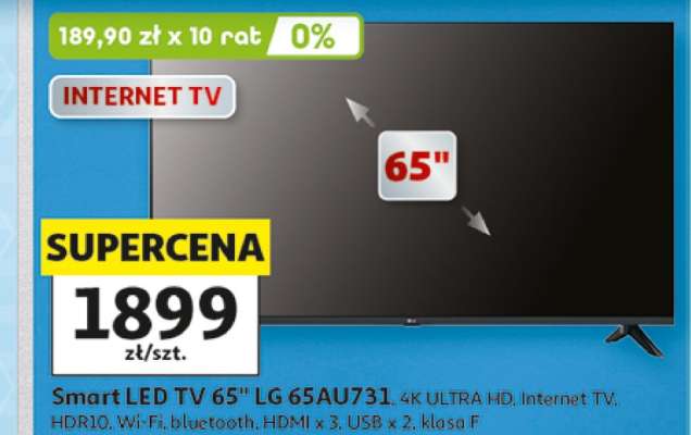 Smart LED TV 65" LG 65AU731