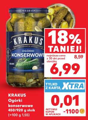 KRAKUS Ogórki konserwowe