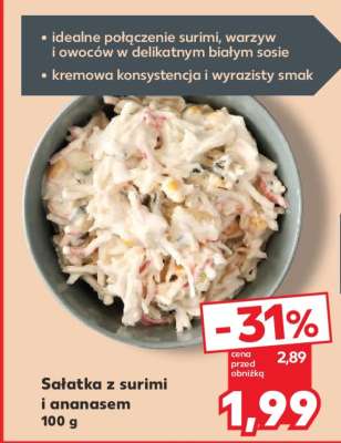 Sałatka z surimi i ananasem 100 g