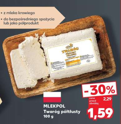 MLEKPOL Twaróg półtłusty 100 g