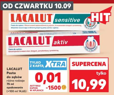 LACALUT Pasta do zębów różne rodzaje 75 ml