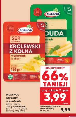 MLEKPOL Ser żółty w plastrach różne rodzaje
