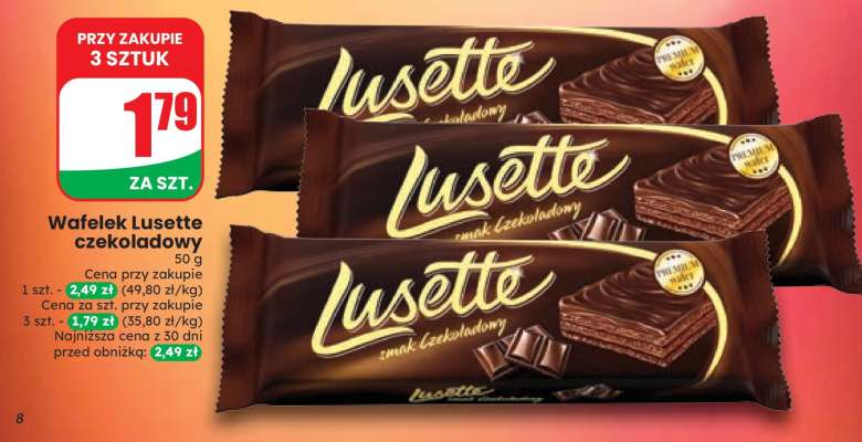 Wafelek Lusette czekoladowy
