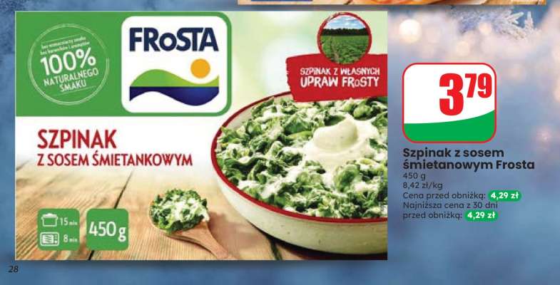 Szpinak z sosem śmietanowym Frosta