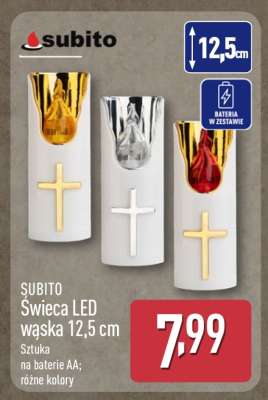 SUBITO Świeca LED wąska 12,5 cm