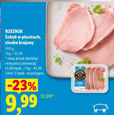 RZEŹNIK Schab w plastrach, cienko krojony