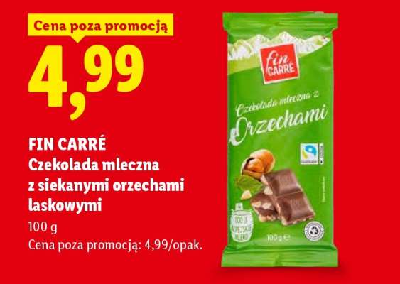 FIN CARRÉ Czekolada mleczna z siekanymi orzechami laskowymi