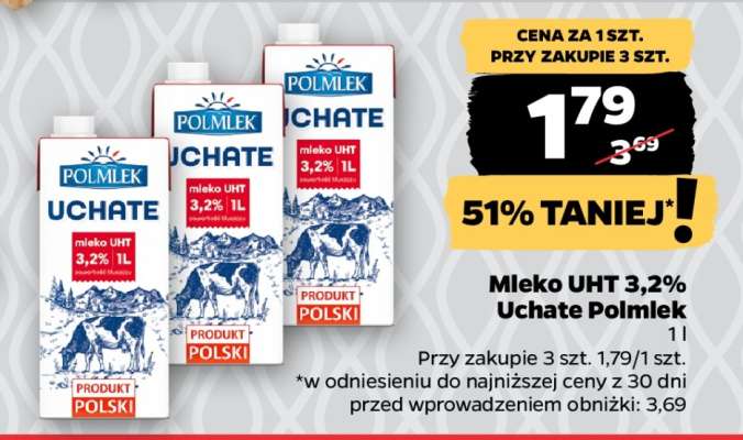 Mleko UHT 3,2% Uchate Polmlek