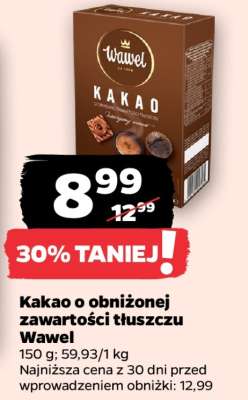 Kakao o obniżonej zawartości tłuszczu Wawel