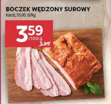 Boczek wędzony surowy