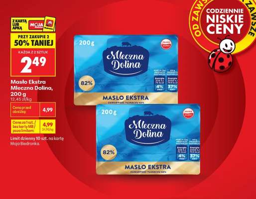 Masło Ekstra Mleczna Dolina 200 g