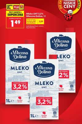 Mleko UHT 3,2% Mleczna Dolina, 1 l