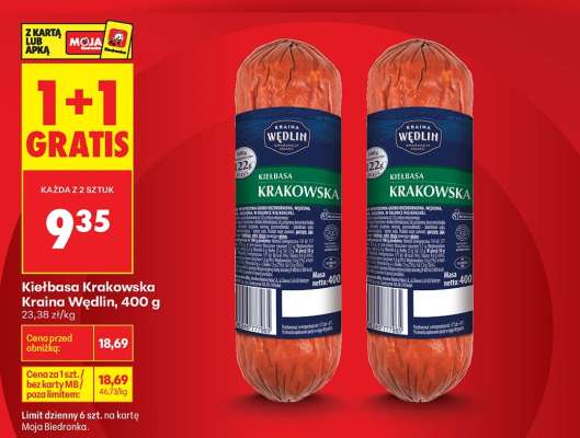 Kiełbasa Krakowska Kraina Wędlin 400 g