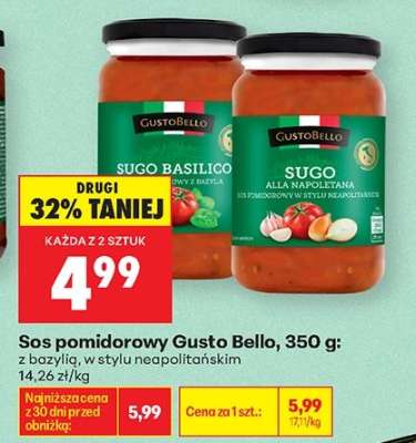 Sos pomidorowy Gusto Bello, 350 g