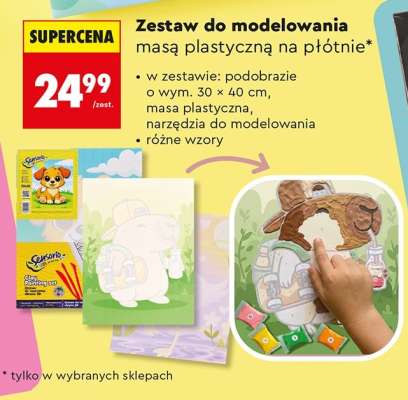 Zestaw do modelowania masą plastyczną na płótnie