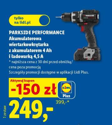 PARKSIDE PERFORMANCE Akumulatorowa wiertarkowkrętarka