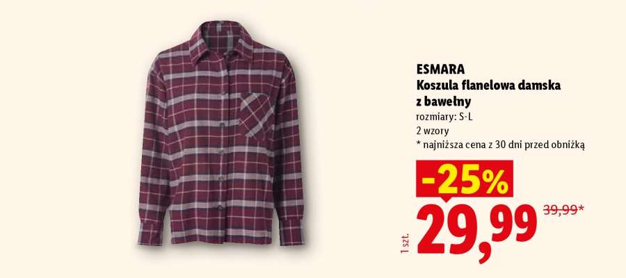 Esmara Koszula flanelowa damska