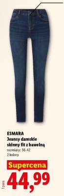 ESMARA Jeansy damskie skinny fit z bawełną