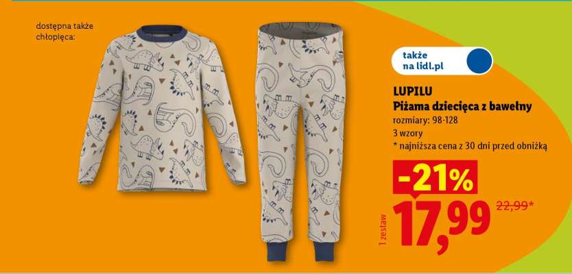 LUPILU Piżama dziecięca z bawełny
