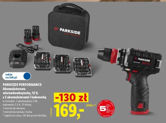 PARKSIDE PERFORMANCE Akumulatorowa wiertarkowkrętarka 12 V