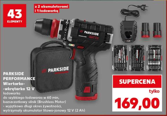 PARKSIDE PERFORMANCE Wiertarko-wkrętarka 12 V