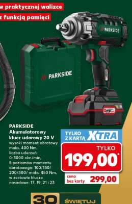Parkside Akumulatorowy klucz udarowy 20 V