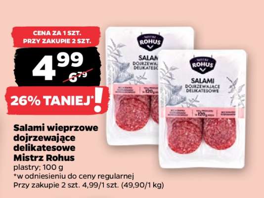Salami wieprzowe dojrzewające delikatesowe Mistrz Rohus