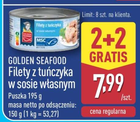 GOLDEN SEAFOOD Filety z tuńczyka w sosie własnym