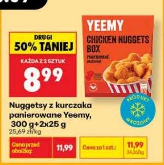 Nuggetsy z kurczaka panierowane Yeemy, 300 g+2x25 g