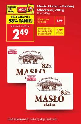 Masło Ekstra z polskiej mleczarni, 200 g