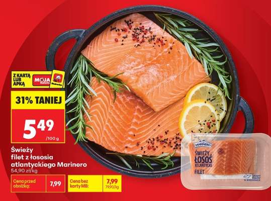 Świeży filet z łososia atlantyckiego Marinero