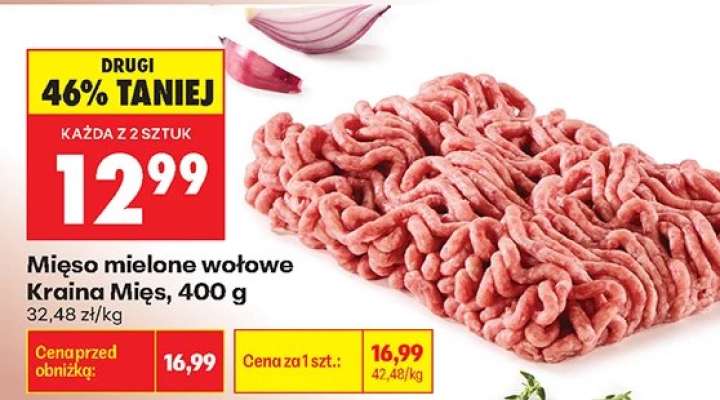 Mięso mielone wołowe Kraina Mięs , 400 g