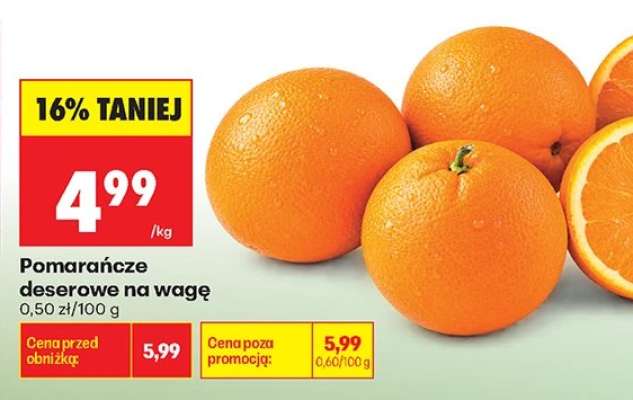 Pomarańcze deserowe na wagę