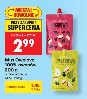 Mus Owolovo 100 % owoców , 200 g