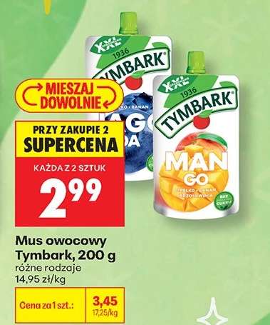 Mus owocowy Tymbark, 200 g