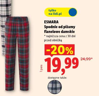 ESMARA Spodnie od piżamy flanelowe damskie