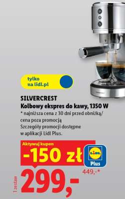 SILVERCREST Kolbowy ekspres do kawy, 1350 W