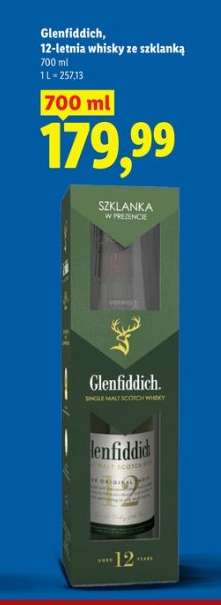 Glenfiddich, 12-letnia whisky ze szklanką
