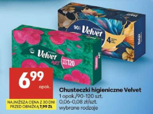 Chusteczki higieniczne VELVET