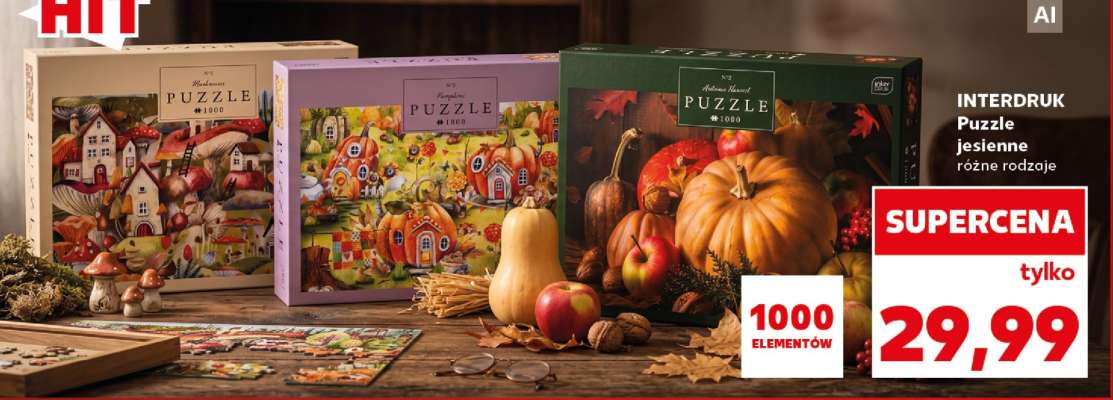 INTERDRUK Puzzle jesienne różne rodzaje