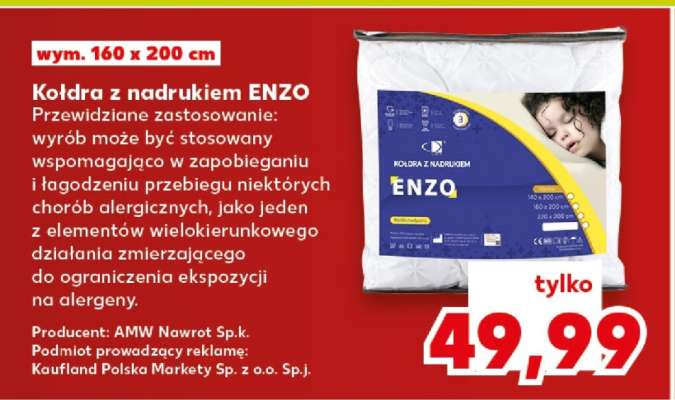 Kołdra z nadrukiem ENZO