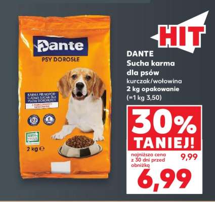 DANTE Sucha karma dla psów kurczak/wołowina 2 kg opakowanie