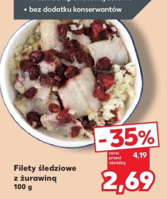 Filety śledziowe z żurawiną